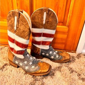 JB Dillon American Flag boots size 10.5 EE Wide